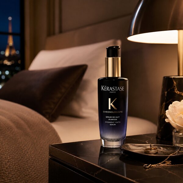 Kérastase Chronologiste Overnight Treatment - Bedroom Lifestyle Setting