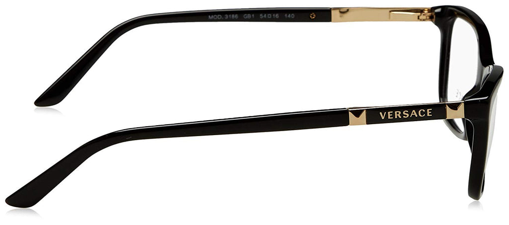 Versace Eyeglass Frames (Model VE3186-GB1-54) – Glossy Black 54mm