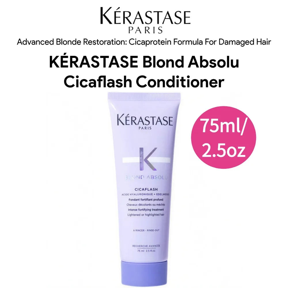 Kerastase Blond Absolu Cicaflash Conditioner 75ml/2,5oz, Original Keratase Conditioner für Frauen/Männer, Haarpflegebehandlung