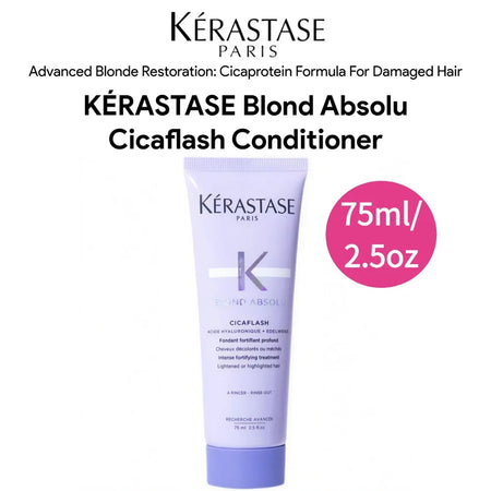 Kerastase Blond Absolu Cicaflash Conditioner 75ml/2,5oz, Original Keratase Conditioner für Frauen/Männer, Haarpflegebehandlung