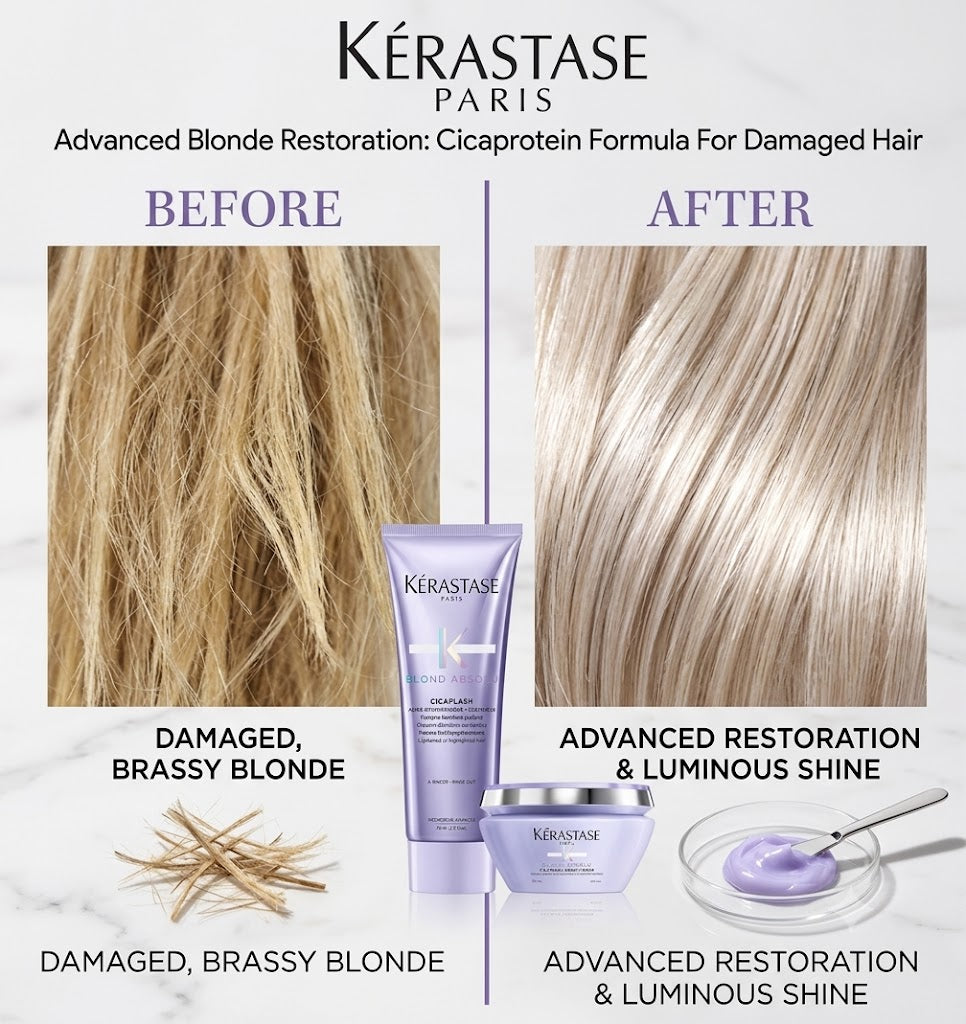 Kerastase Blond Absolu Cicaflash Conditioner 75ml/2,5oz, Original Keratase Conditioner für Frauen/Männer, Haarpflegebehandlung