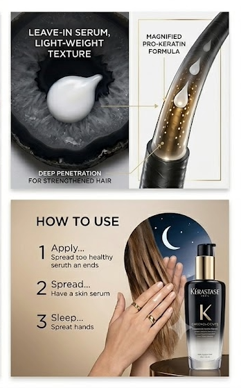 Kérastase Chronologiste Overnight Youth Serum — Anti-Aging Hair Treatment for Dry, Thin & Aging Hair