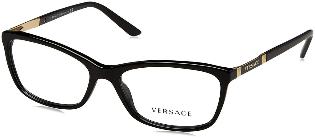 Versace Eyeglass Frames (Model VE3186-GB1-54) – Glossy Black 54mm